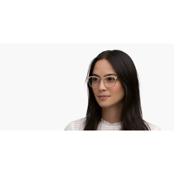 Warby Parker Blair Eyeglass Frames Rose Gold 55-18-145 Rounded Cat Eye‎ Unique - Picture 15 of 15